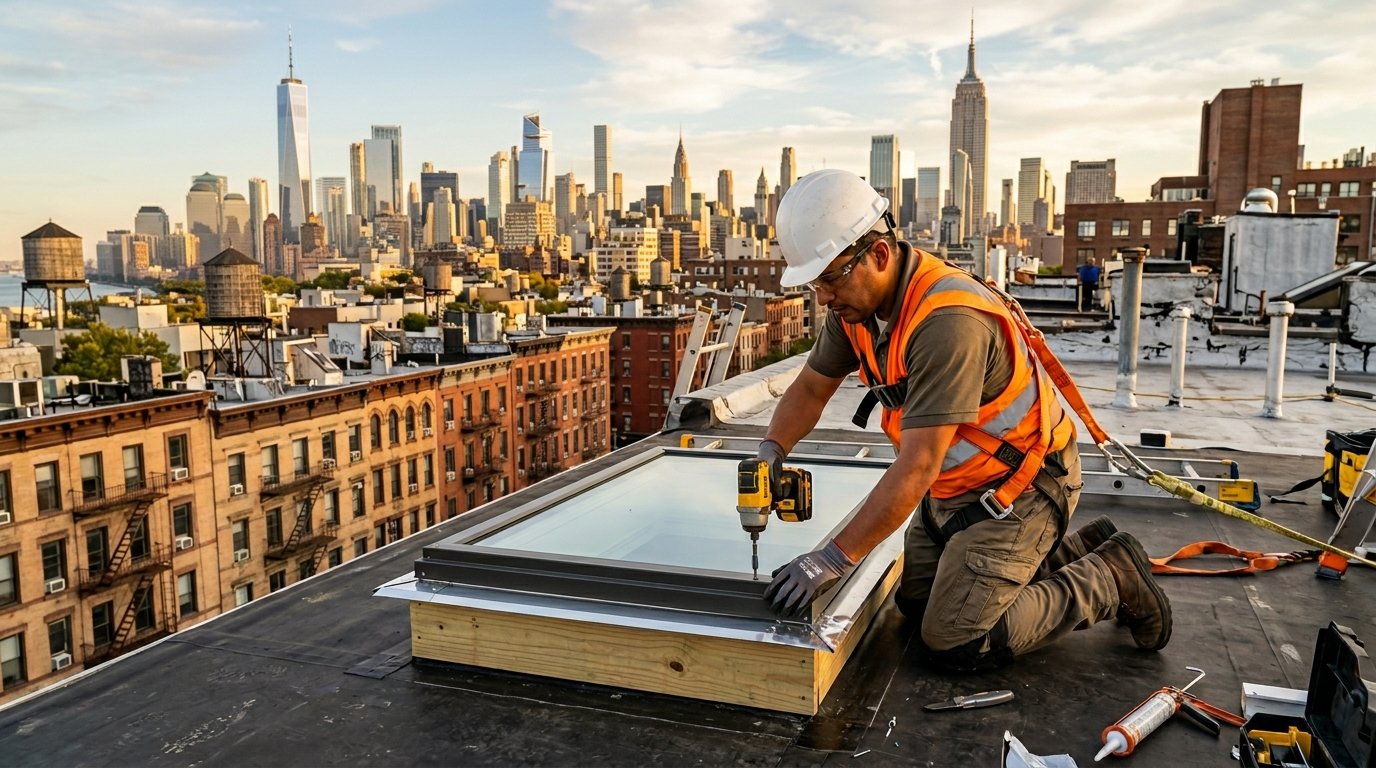 skylight installation Manhattan flat roof cost overview
